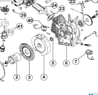 01-54 Flywheel With Starter Ring Ref 4 Yamakoyo Yk-Su-Ym/Wh3 1