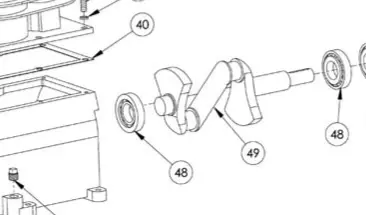 051-0106 Bearing, Crankshaft Ref 48 Sanborn Nla 1