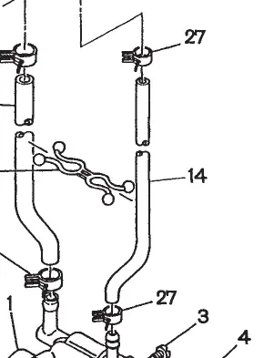 085-14500-00  Rubber Pipe (4.5X9xm)  Ref 14 Robin Subaru 1