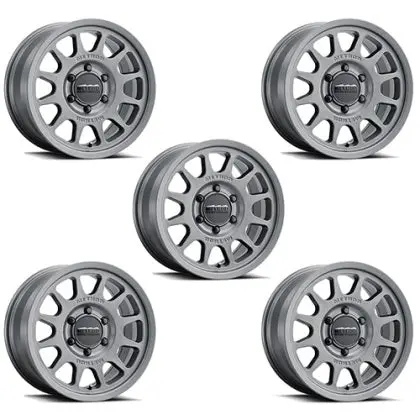 Ford Performance 17" X 8.5" Matte Black Set Of Five Off Road Wheels By Method 1