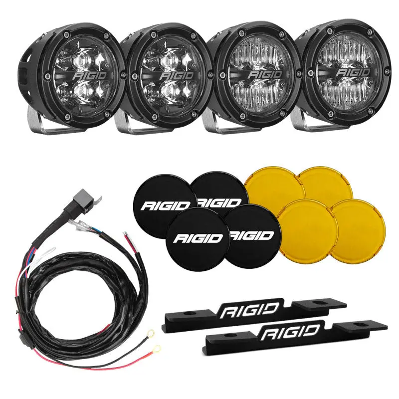 Rigid Industries 2021 Ford Bronco A-Pillar Light Kit (Incl. 360-Spot And 360-Drive) 1