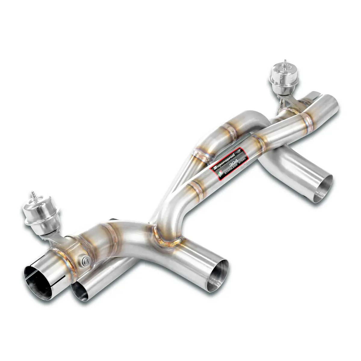 Supersprint Porsche 911 991.2 Carrera / S / 4S (3.0I Turbo) Rear Pipe Kit With Vacuum Valves (Pse Exhaust) 1