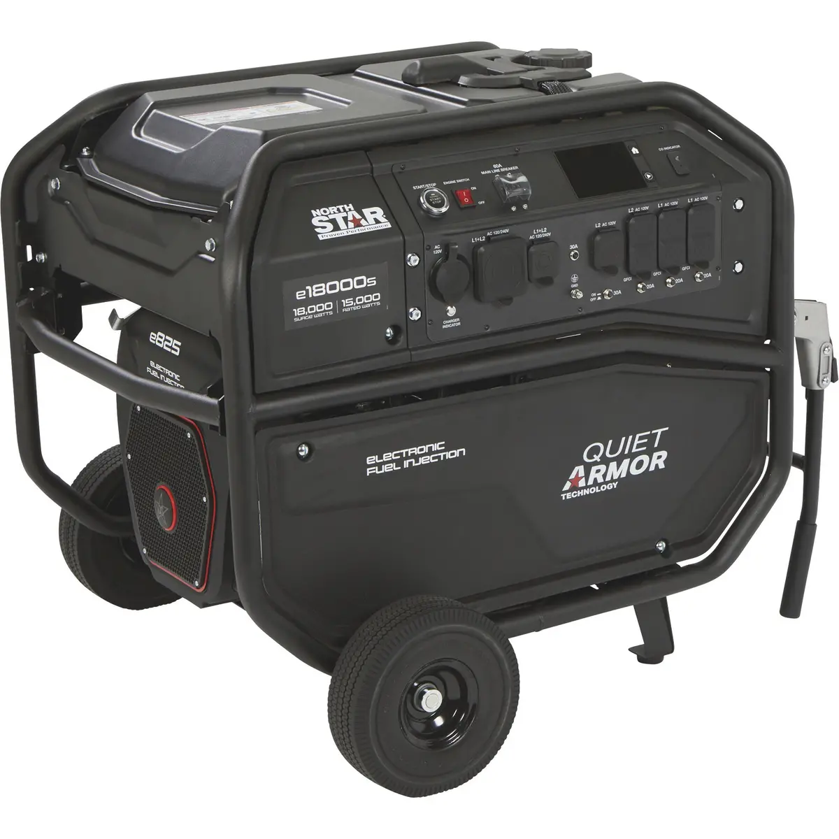 1654402  Northstar Quiet Armor Commercial-Grade Efi Portable Generator With Electric Start, 18,000 Surge Watts, 15,000 Rated Watts Northstar 1