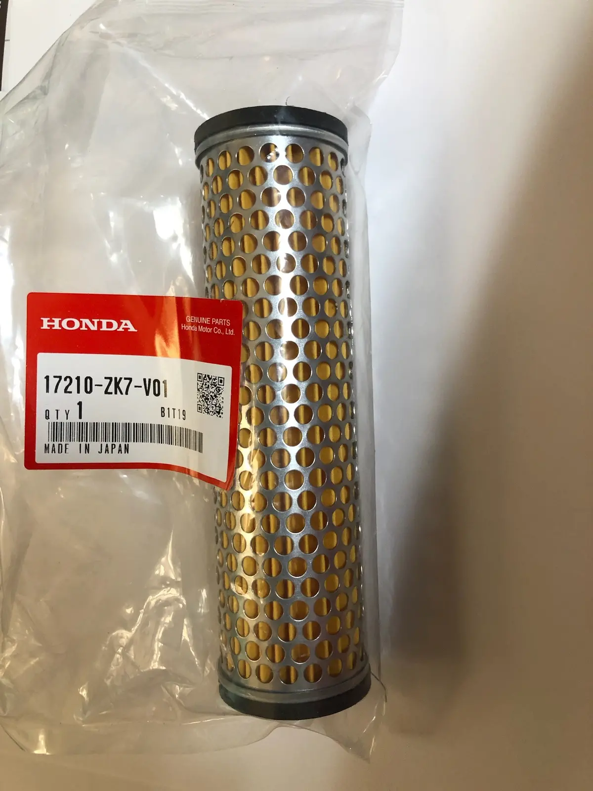 17210-Zk7-V01 Air Filter Element Honda Bx7/Wh3 1