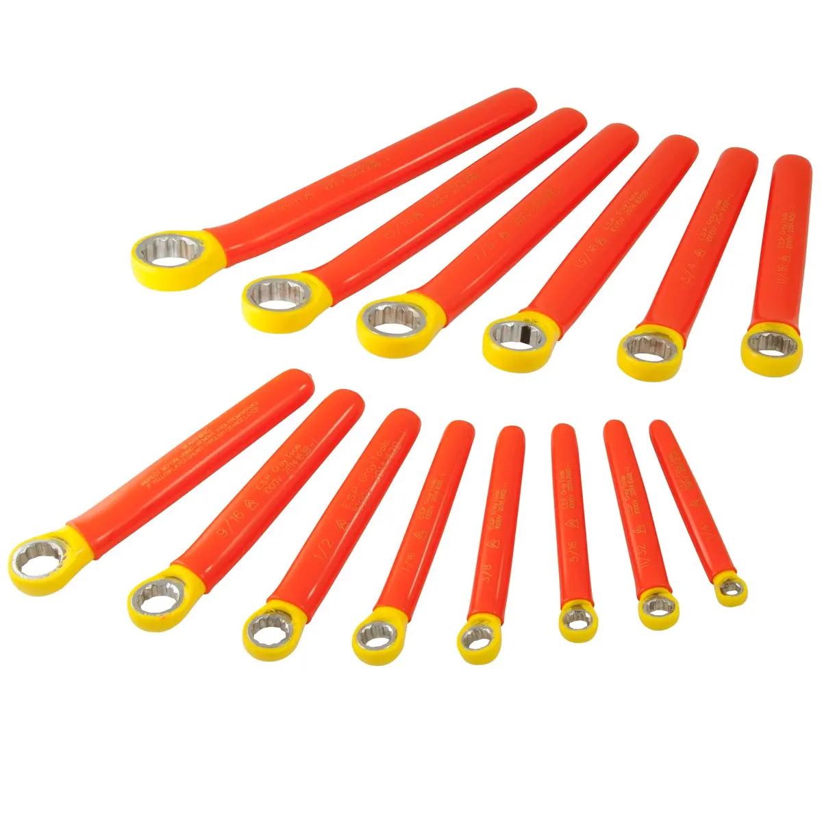 Insulated 14 Piece 12 Point Sae Box End Wrench Set 1