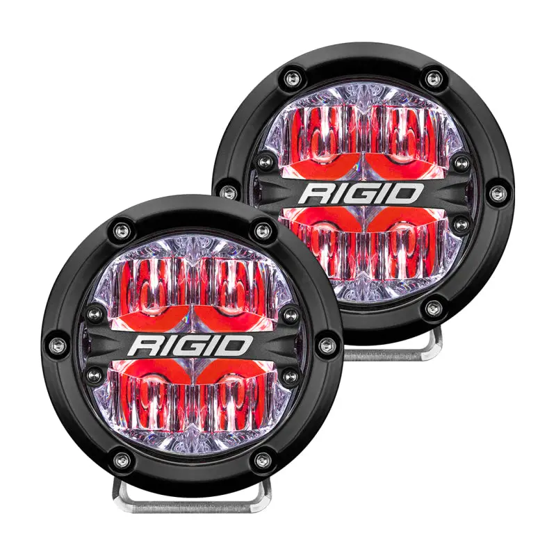 Rigid Industries 360-Series 4In Led Off-Road Drive Beam - Red Backlight (Pair) 1