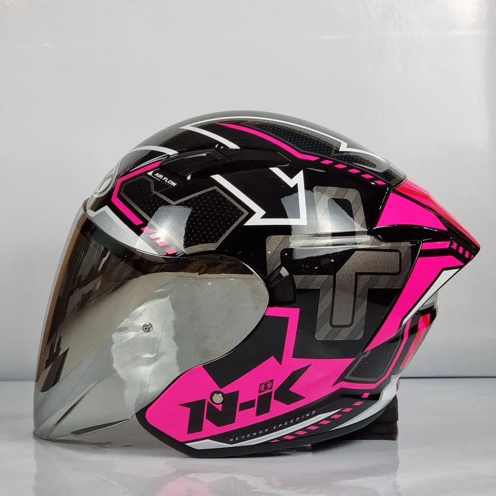 Nhk Helmet S1gp Revenge Speed (Black/Pink Glossy) 1