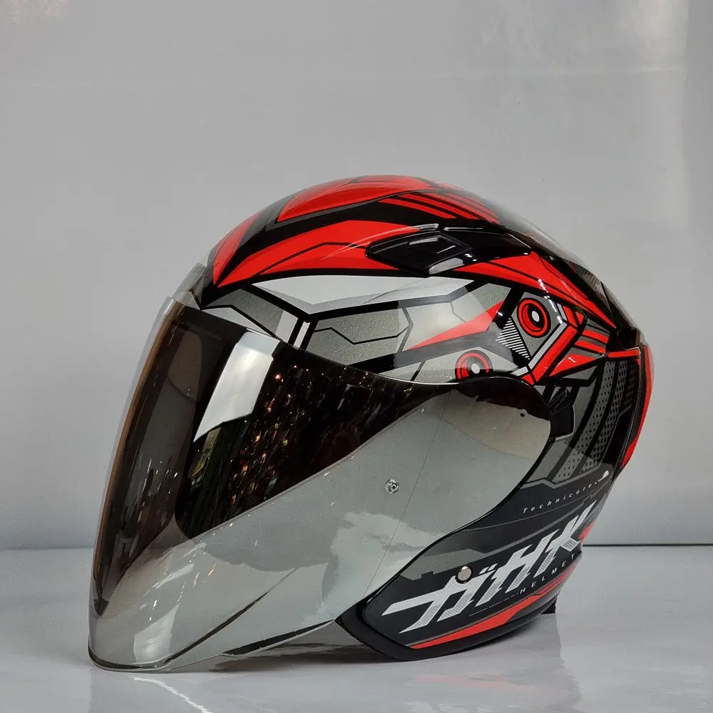 Nhk Helmet S1gp Technicore (Black/Red Glossy) 1