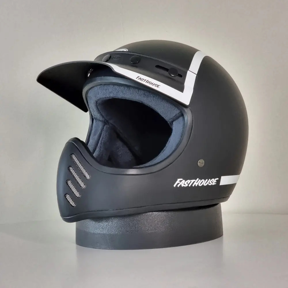 Bell Helmet Moto-3 (Fasthouse Old Road Matte Gloss Black/White) 1