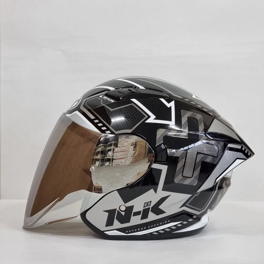 Nhk Helmet S1gp Revenge Speed (Black/Silver Glossy) 1