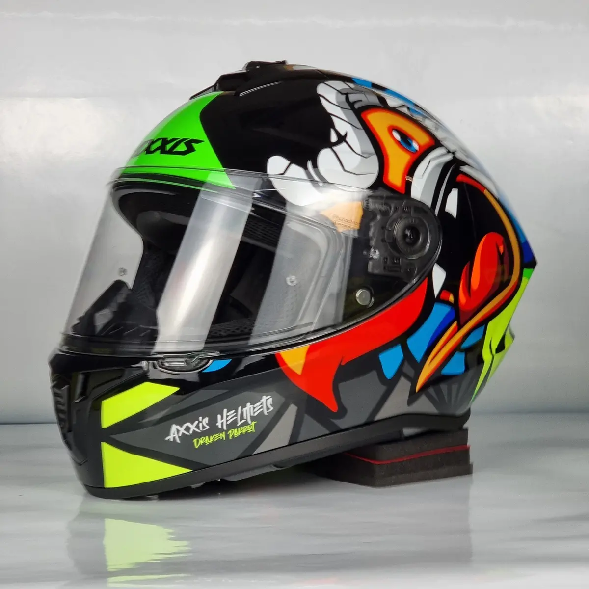 Axxis Helmet Draken S Parrot (A1 Gloss Black) 1