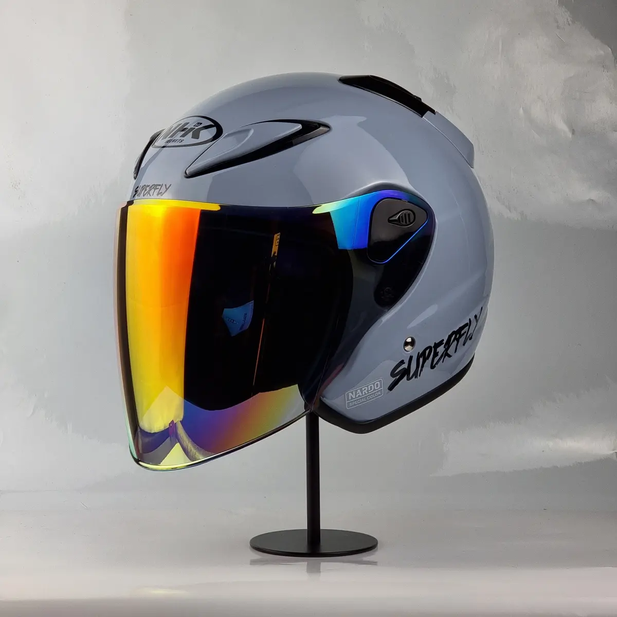 Nhk Helmet X Superfly R6 V2 Solid (Nardo Blue Glossy) 1
