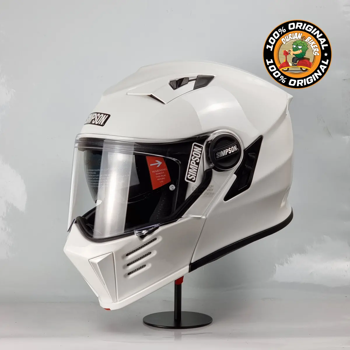 Simpson Helmet Darksome Bandit (Gloss White) 1