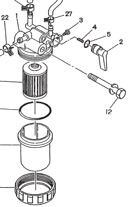 228-62106-10 Fuel Filter Assembly Ref 1-9 Robin Subaru 1