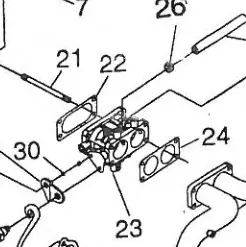 22J-62051-00 Gasket Manifold To Carb Ref 24 Robin Subaru 1