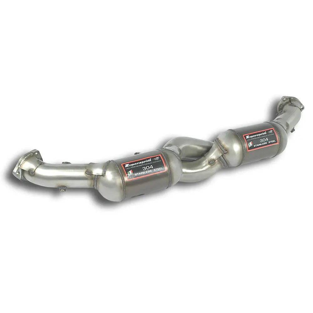 Supersprint Porsche 911 (997 Series "Club Coupè") Front Pipe Right + Left With Metallic Catalytic Converter 200Cpsiaccepts The Stock Rear Mufflers 1