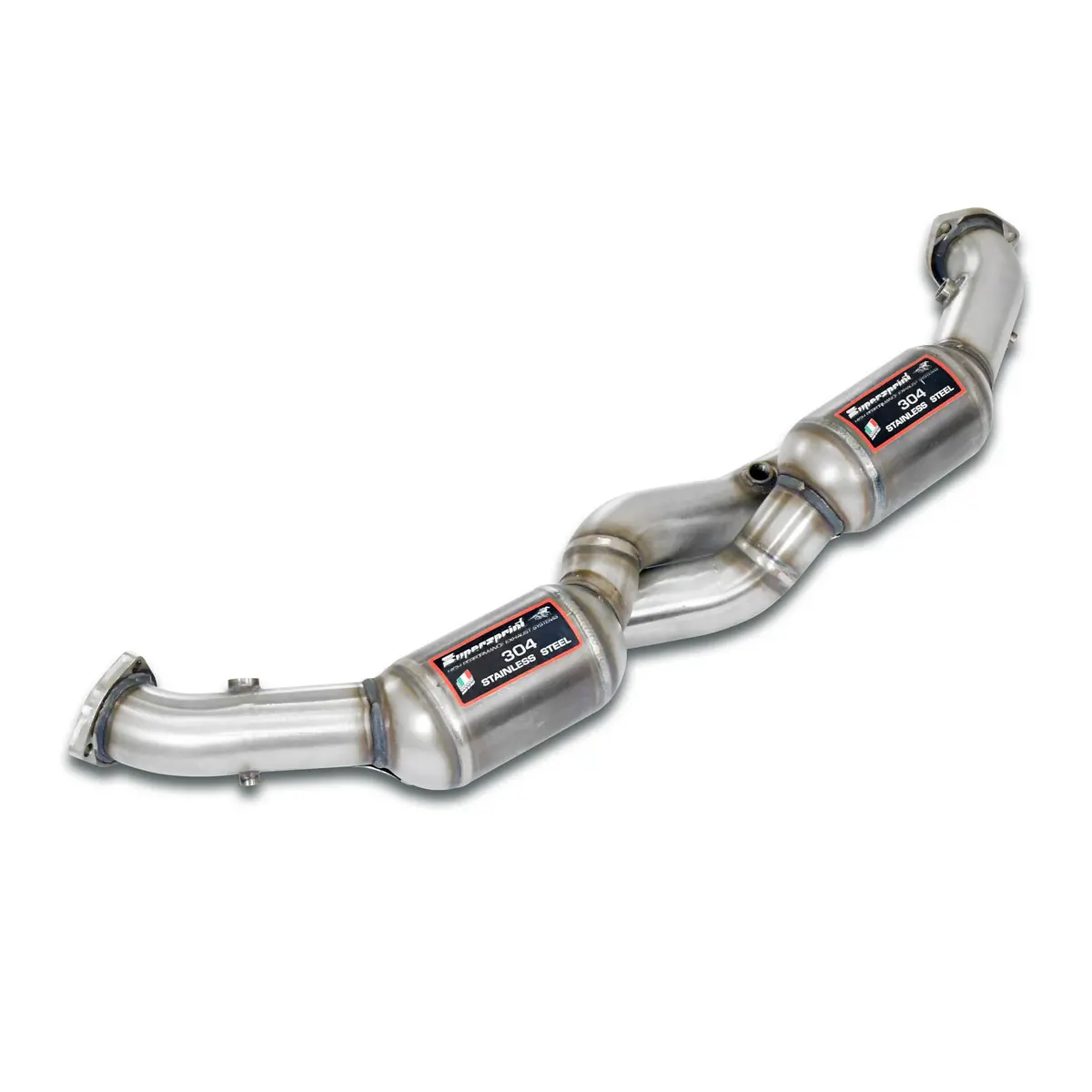 Supersprint Porsche 911 (997 Series "Club Coupè") Front Pipe Right + Left With Metallic Catalytic Converter 100Cpsiaccepts The Stock Rear Mufflers 1