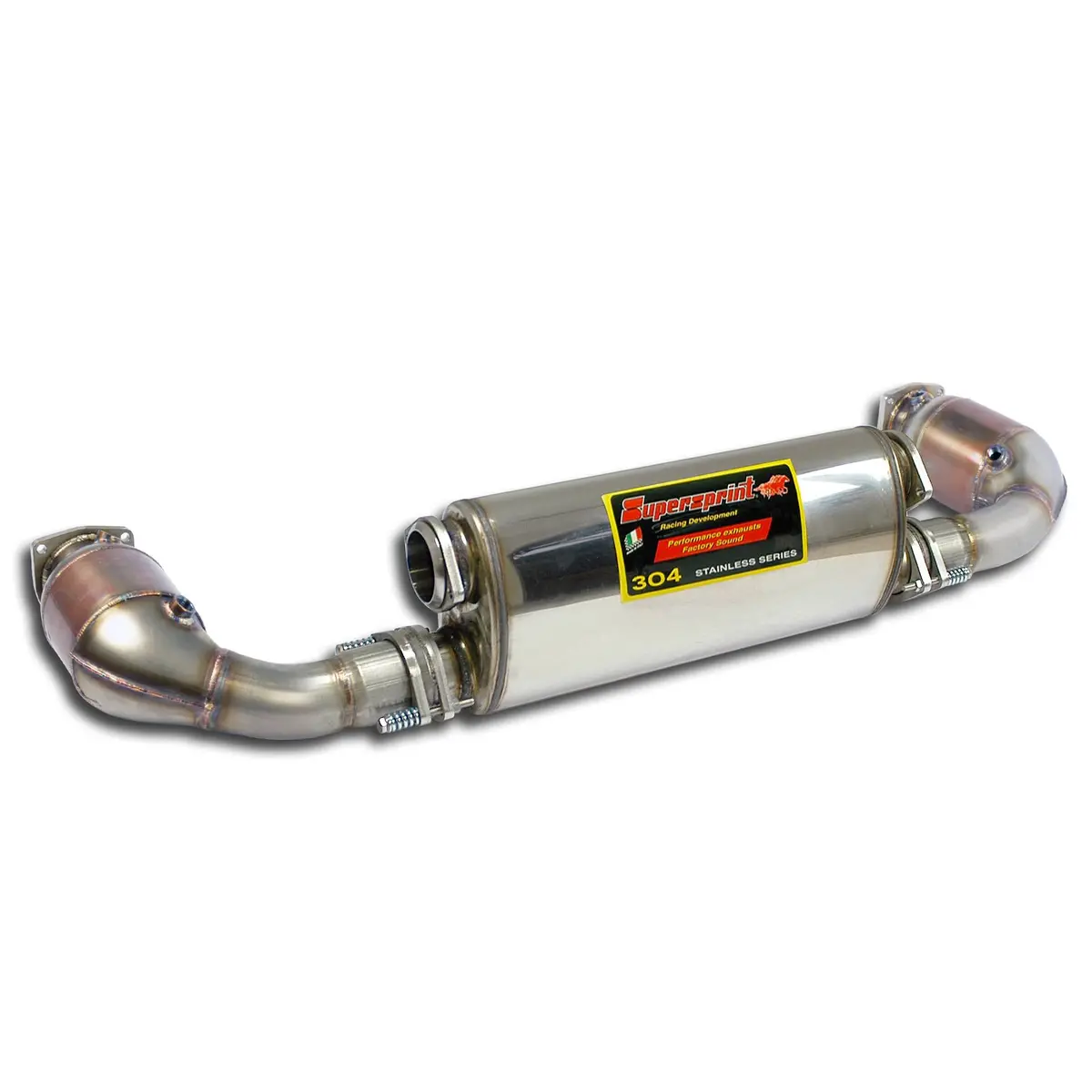 Supersprint Porsche 911 (997.1 Series Turbo) Rear Exhaust Right - Left "Sport" + Metallic Catalytic Converters 1