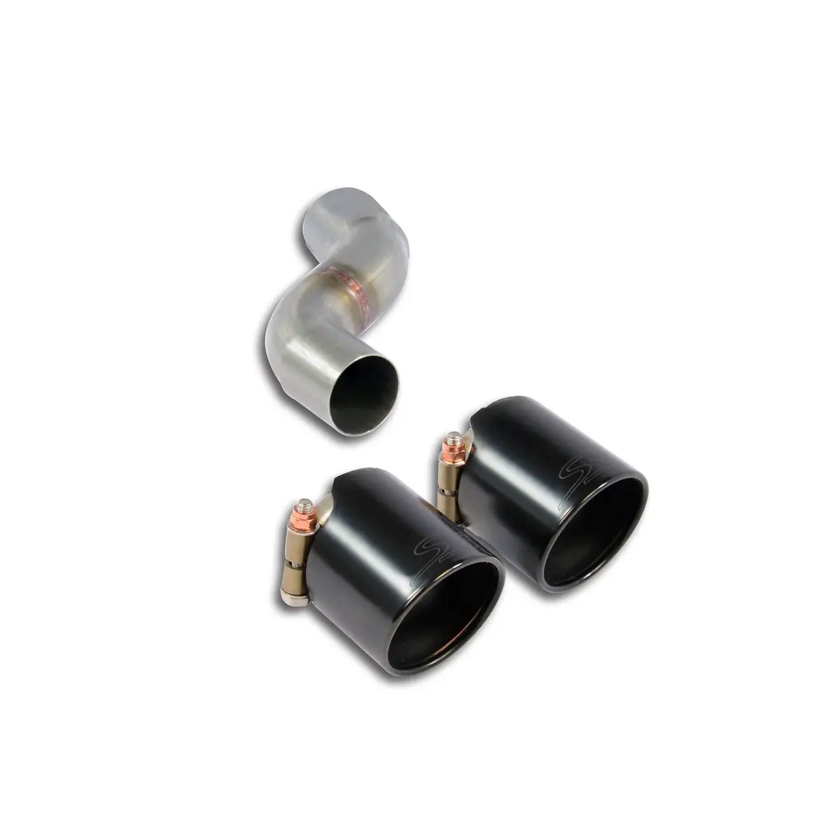 Supersprint Porsche 911 (991.1 Series Carrera / Carrera S / Gts) Connecting Pipe Kit Right + "Gun Metal Grey" Endpipe Oo90 1