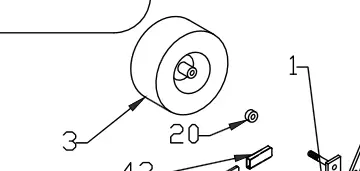 250-751 Tire, W/Wheel, Solid Rubber Brown Products 1
