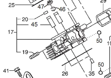 263-15021-41 Gasket 1 Cylinder Head Ref 26 Robin Subaru 1