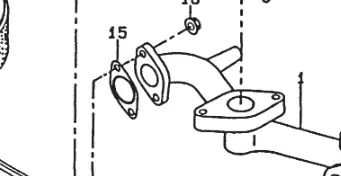 263-35503-A3 Intake Manifold Gasket Ref 15 Robin Subaru R-13/Wh3 1