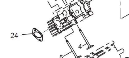 270-35201-01 Exhaust Gasket Ref 24 Robin Subaru 1