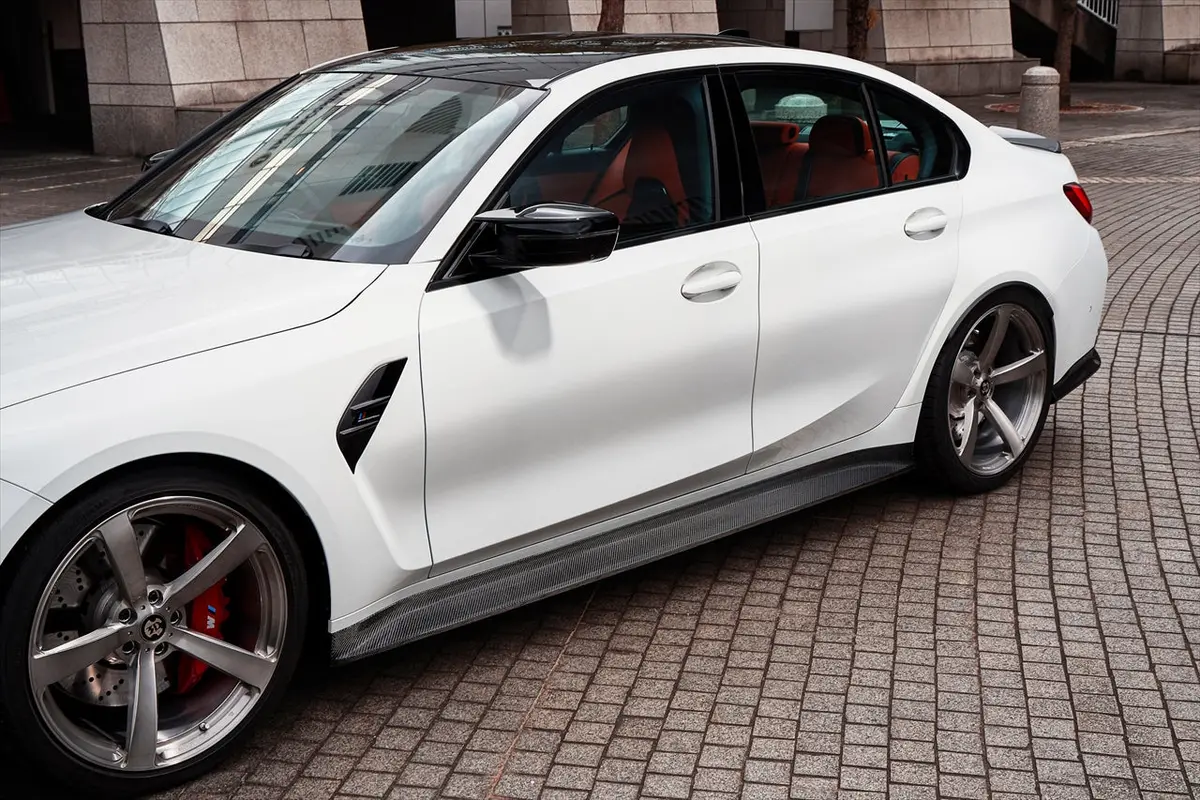 3D Design G80 M3 Carbon Side Skirt Set 1