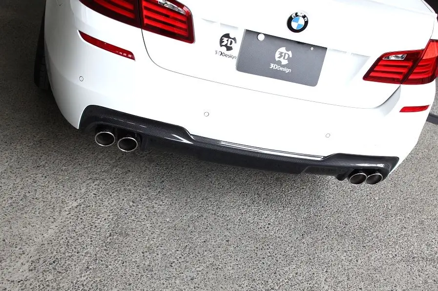 3D Design F10 / F11 5-Series M-Sport Carbon Rear Diffuser - 4 Tip 1