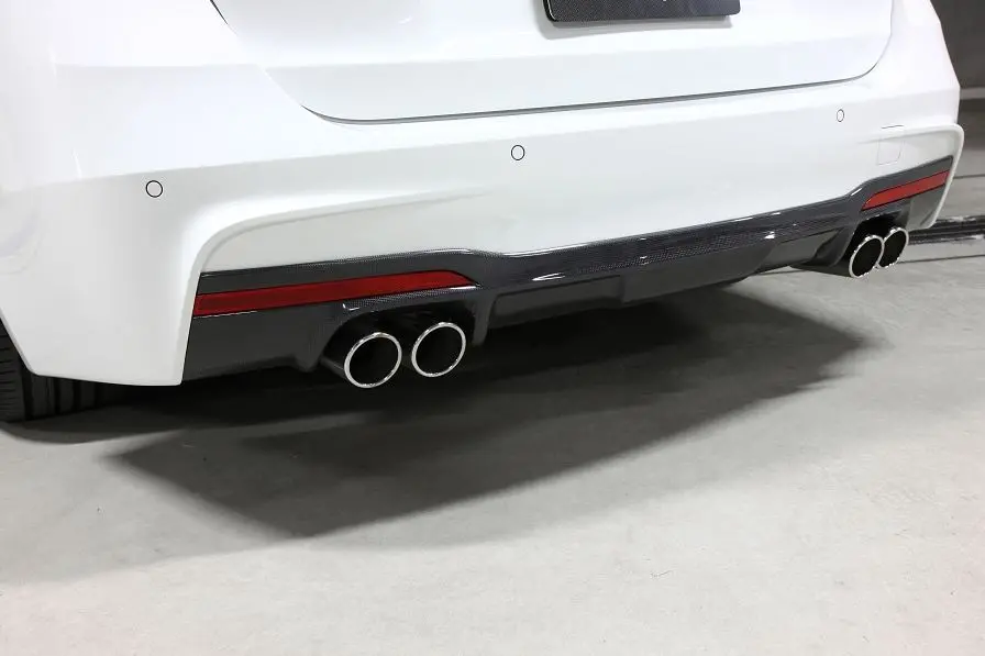 3D Design F30 / F31 335I M-Sport Carbon Rear Diffuser - 4 Tip 1