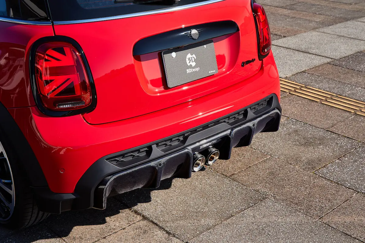 3D Design Mini F56 Jcw Lci Carbon Rear Diffuser 1