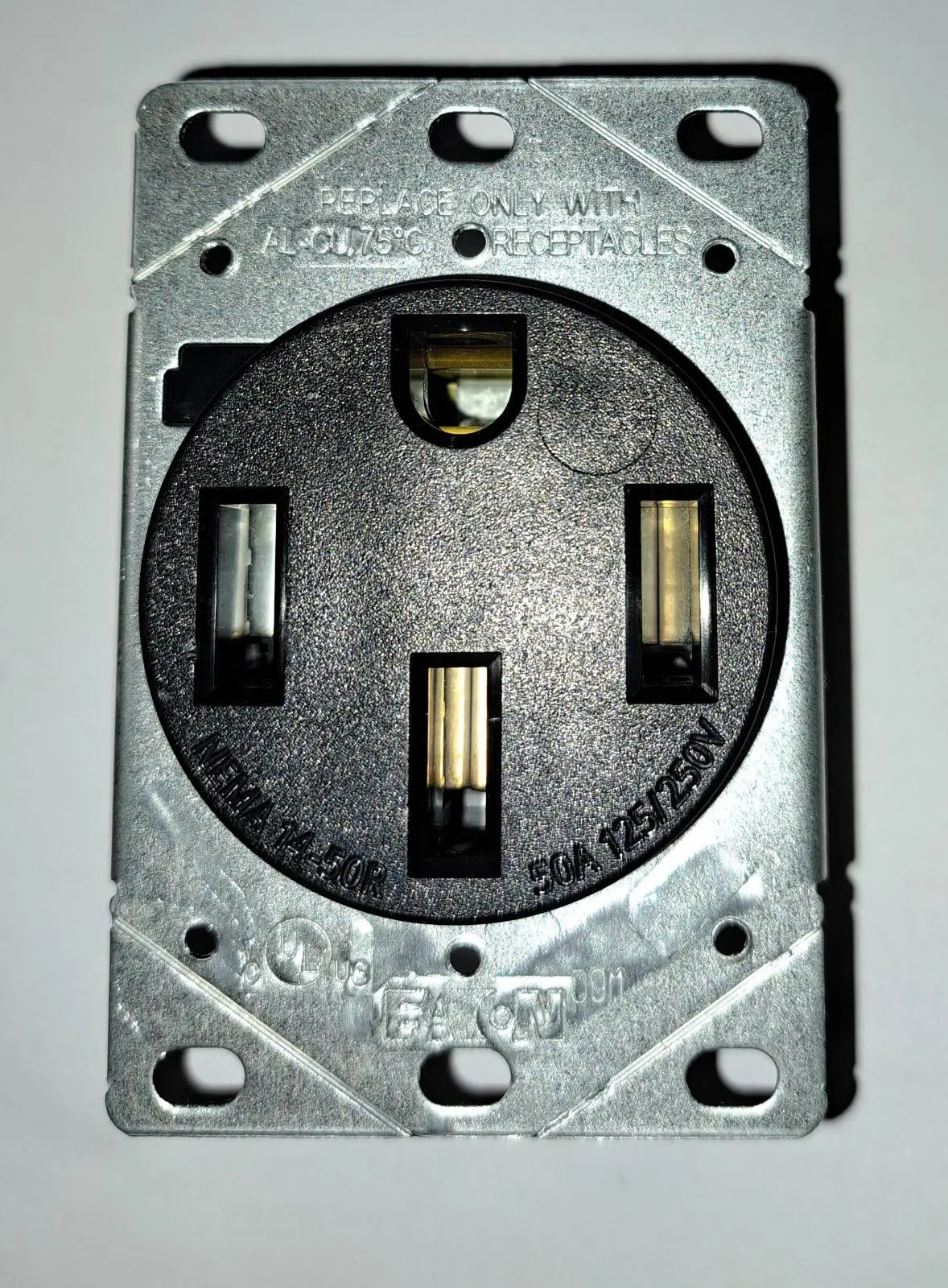 Ah1258bk-F 50 Amp 125/250 Volt Receptacle Eaton 1