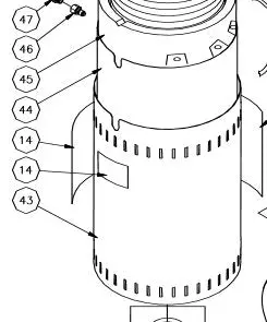 33387 Burner Can, Outer  Northstar Hot Water Pw 1