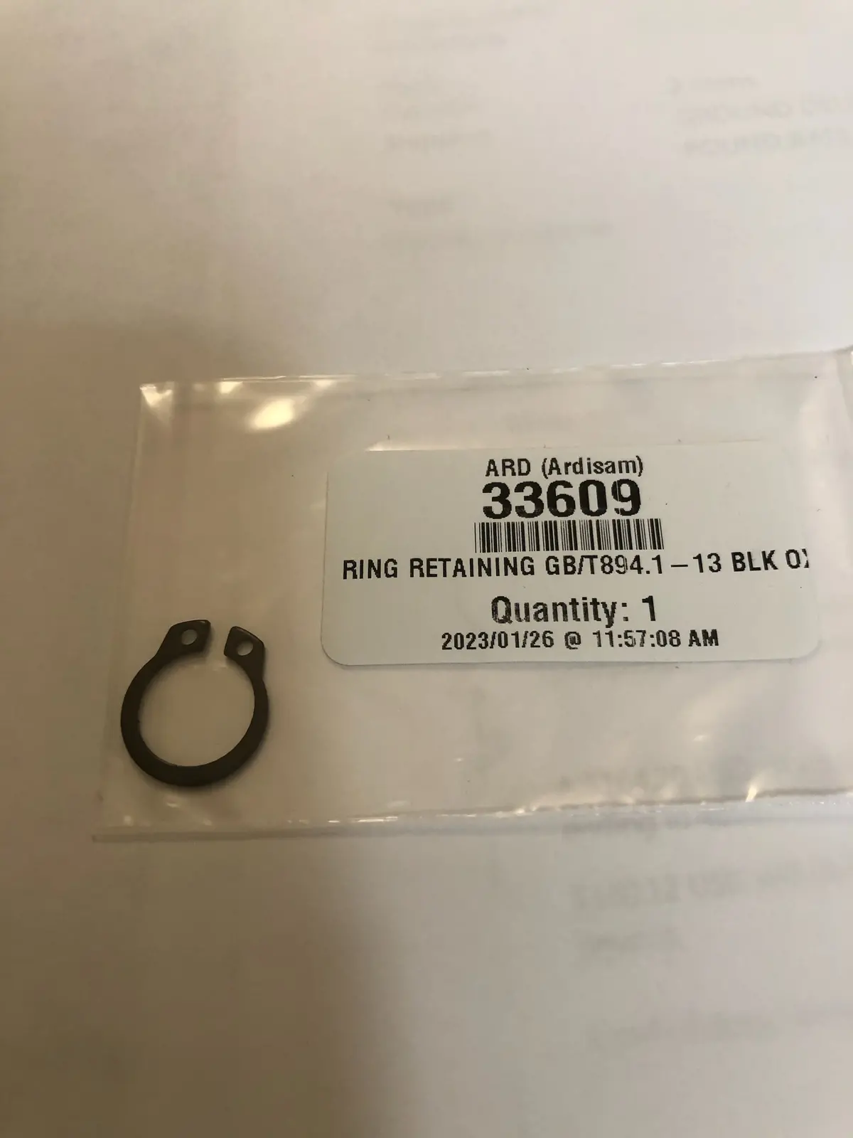 33609 Ring Retaining Gb/T894.1-13 Blk Ox Earthquake 1