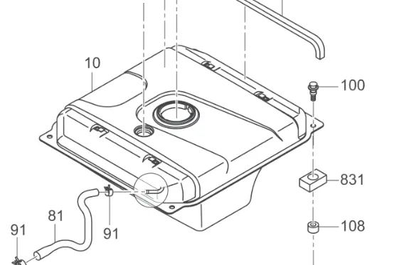 33D-60104-11 Fuel Tank Ref 10 Robin Subaru 1