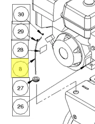 36021  Throttle Cable Ref 8 Northstar 1