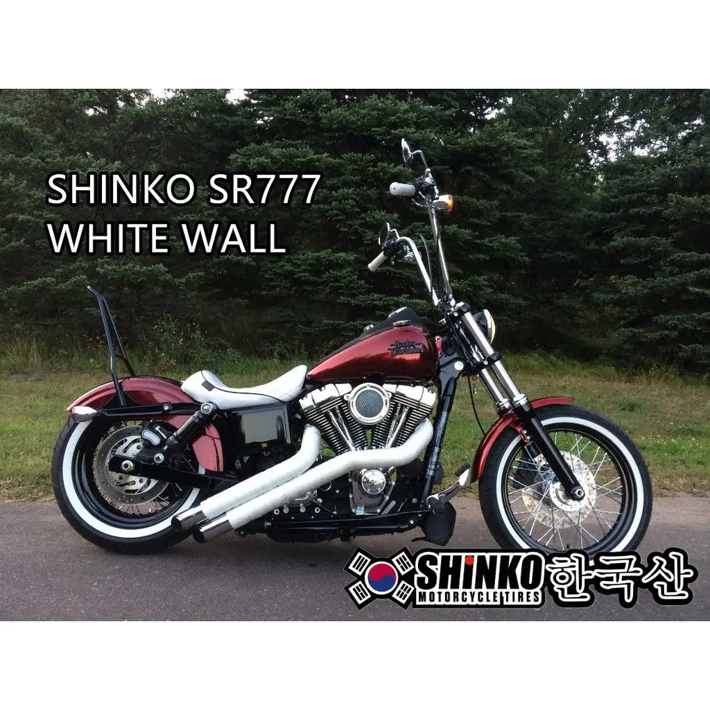Shinko Tires Tyres Tayar Sr777 White Wall Harley Davidson Chopper Classic Cruiser 90/90-21 100/90-19 120/70-21 130/90B16 1