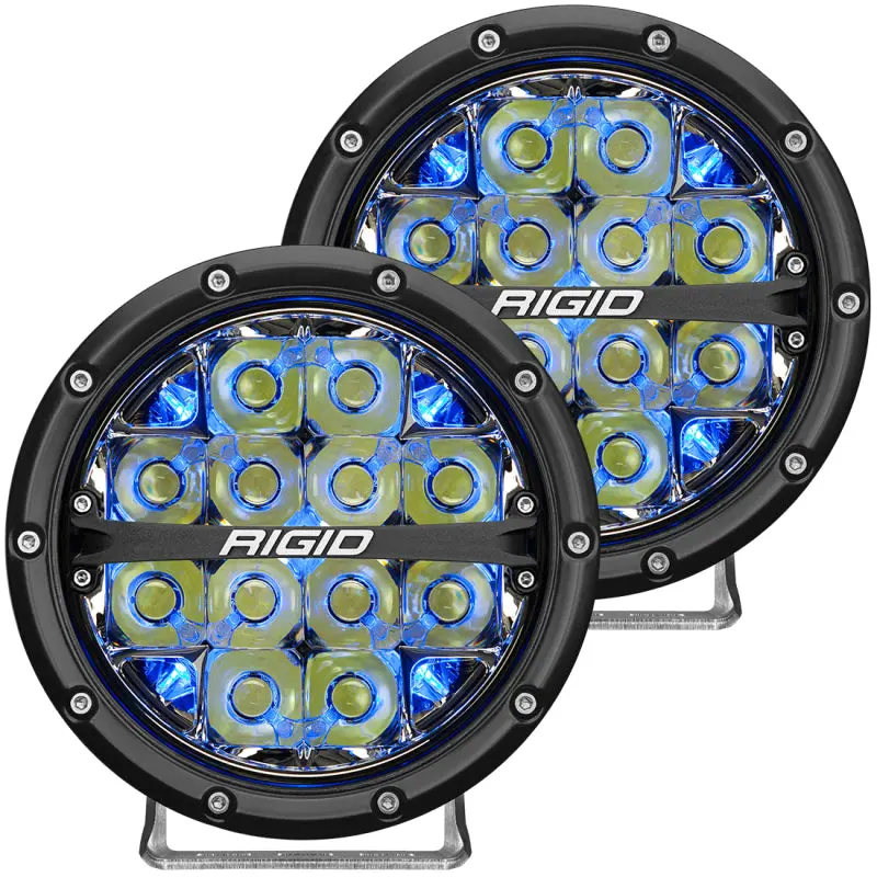 Rigid Industries 360-Series 6In Led Off-Road Spot Beam - Blue Backlight (Pair) 1