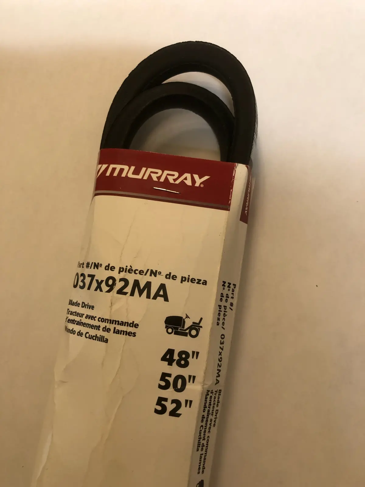 37X92ma Secondary Belt Replaces 7769223 Stanley/Murray 1