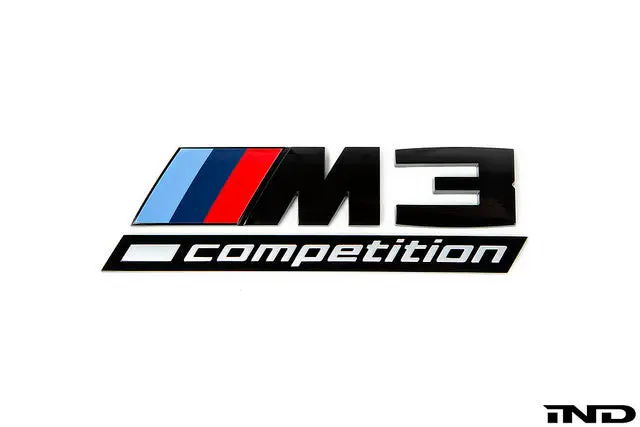 Ind F80 M3 Competition Trunk Emblem - Gloss Black 1