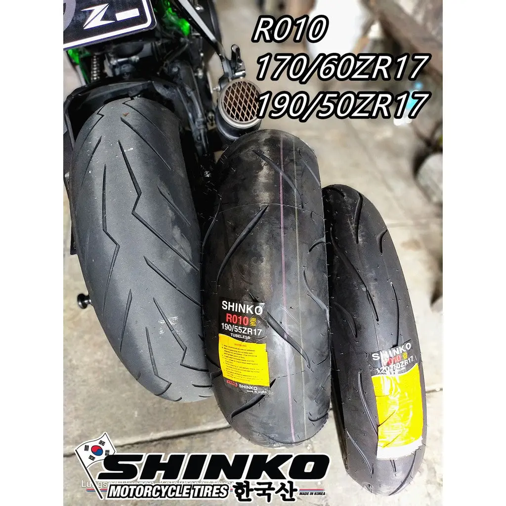 Korea Shinko Tyres Series R010 F010 190/50Zr17 170/60Zr17 190 50 17 170 60 17 Ducati Suzuki Kawasaki Yamaha Honda 1
