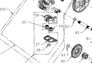 51084  Ass'y Check Plug #24/#25 Hydrogear 1