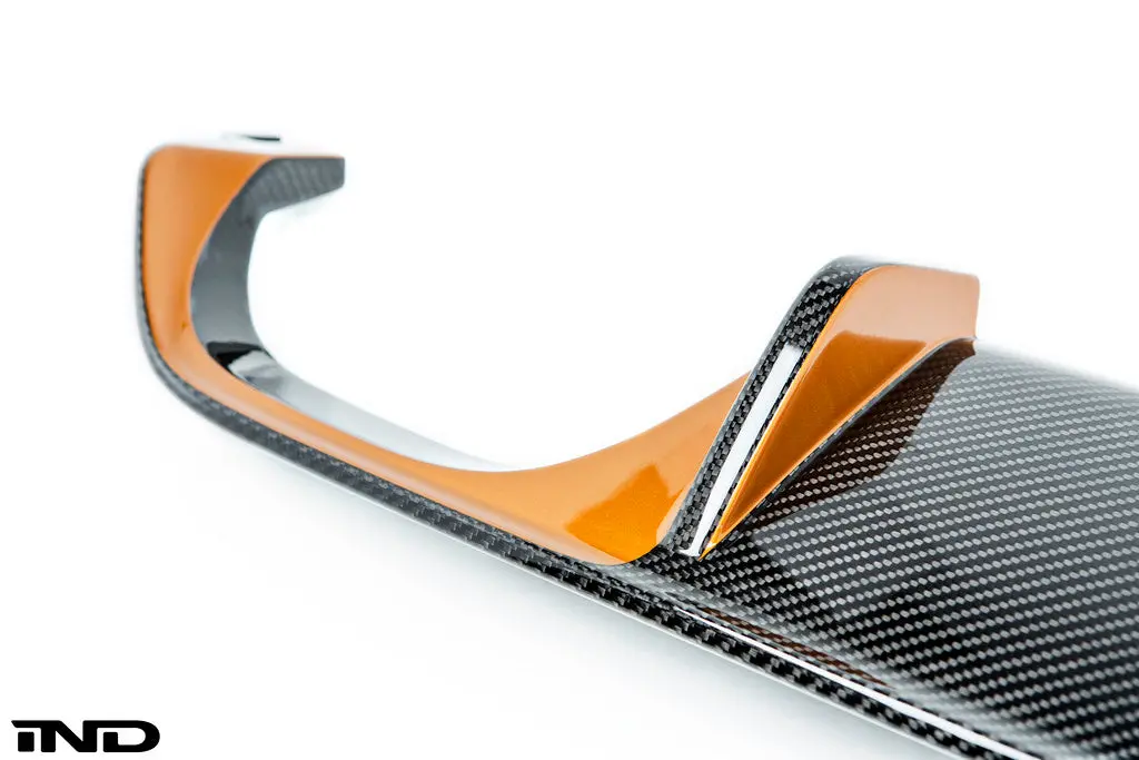 Bmw M Performance F8x M3 / M4 Carbon Diffuser + Acid Orange Accents 1