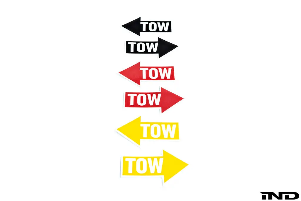 Ind Directional Tow Hook Location Decal Set 1