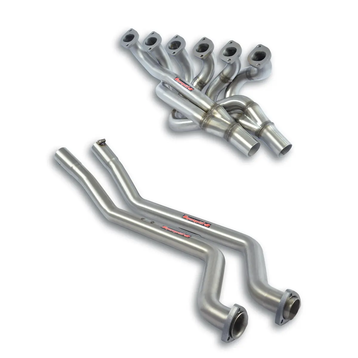 Supersprint Bmw 5 Series E12 Manifold + Connecting Pipes 100% Stainless Steel(Lhd)For The Stock Centre Muffler 1