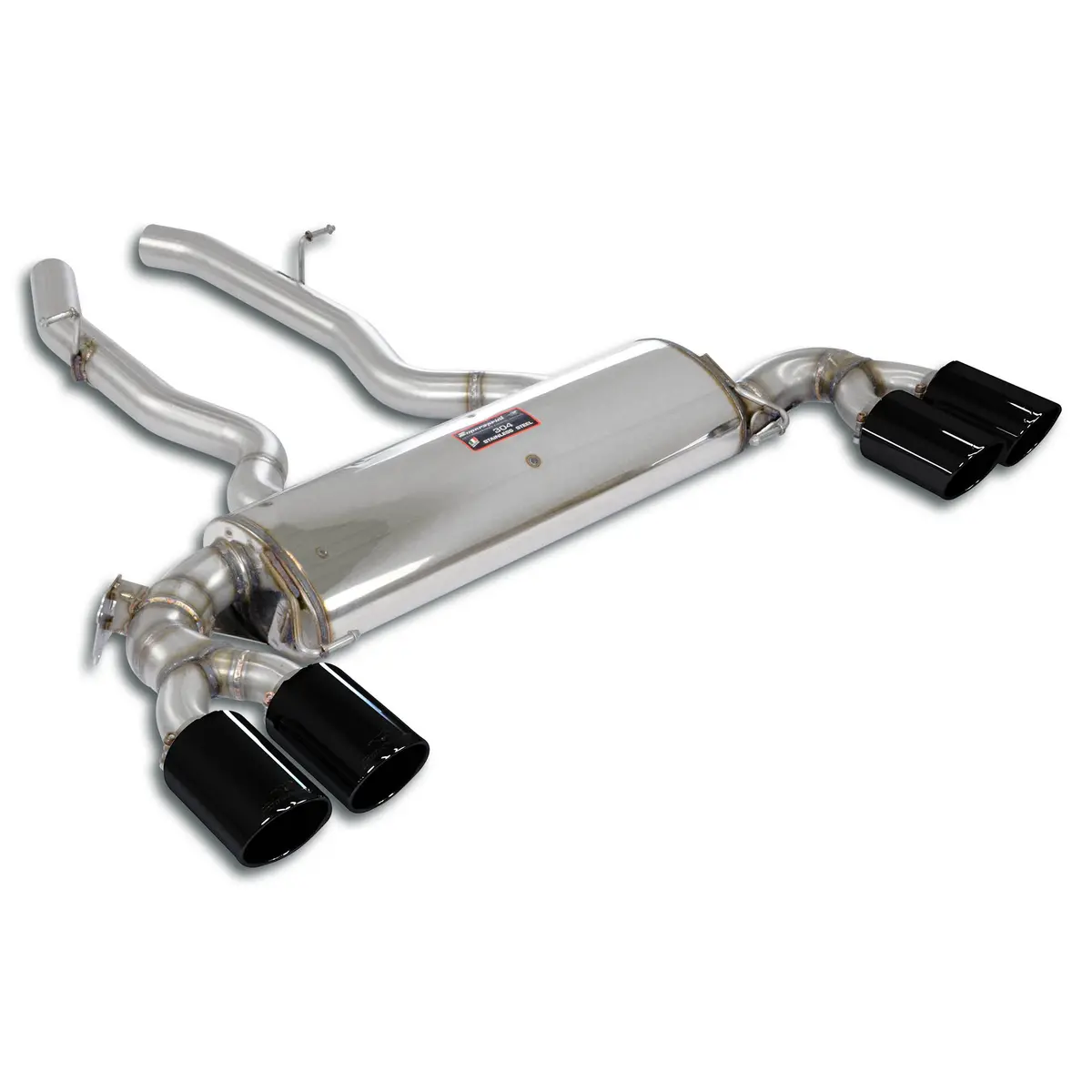 Supersprint Bmw G02 X4 Rear Exhaust "Gun Metal Grey" Right Oo100 - Left Oo100 With Valve 1