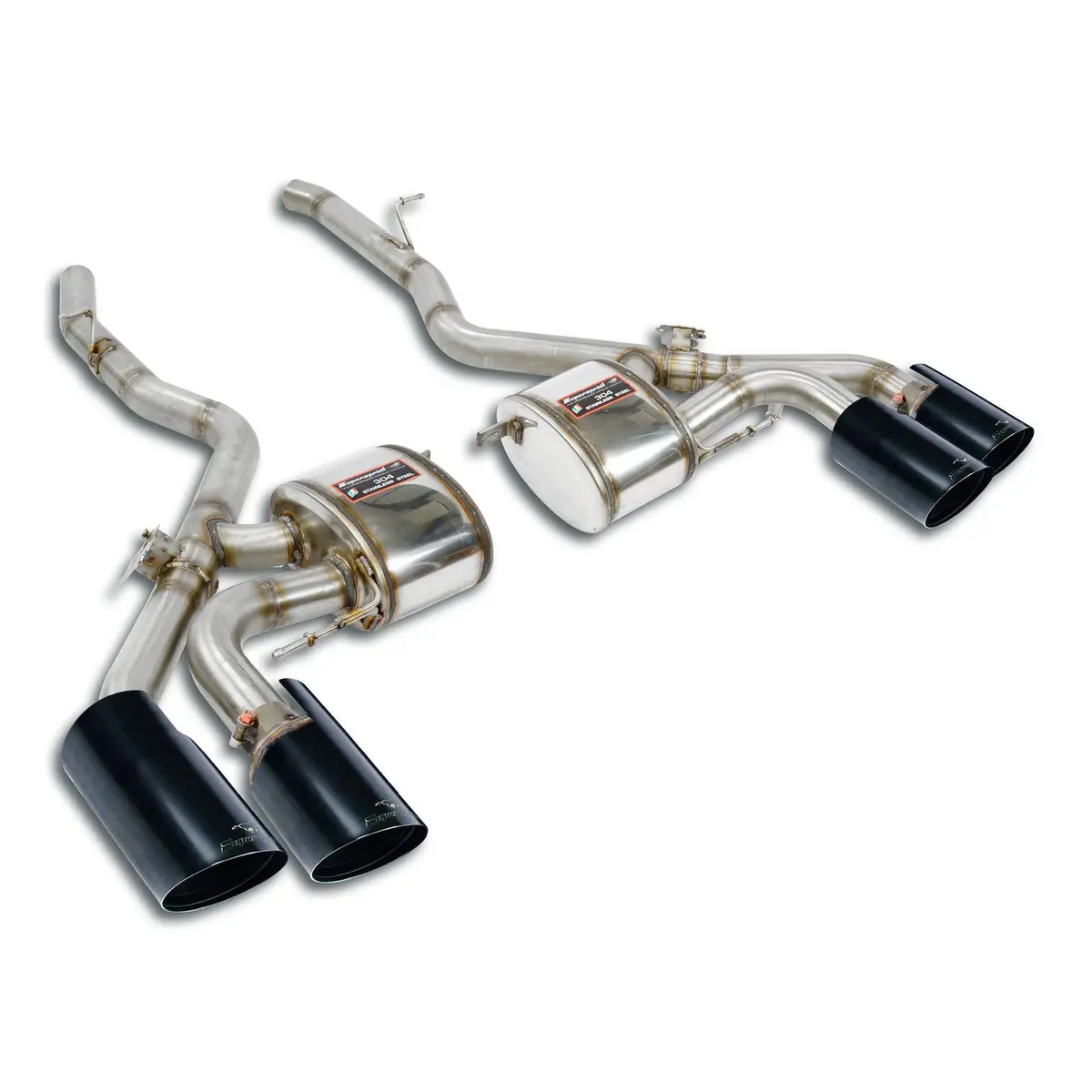 Supersprint Bmw F97 X3 M Rear Mufflers Kit Right Oo100 + Left Oo100 "Gun Metal Grey" With Valves 1