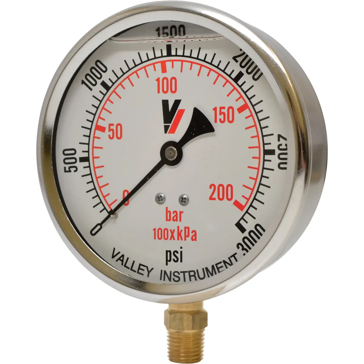 53693 Grade A 4In. Stem Mount Glycerin Filled Gauge — 0-3,000 Ps Northstar 1