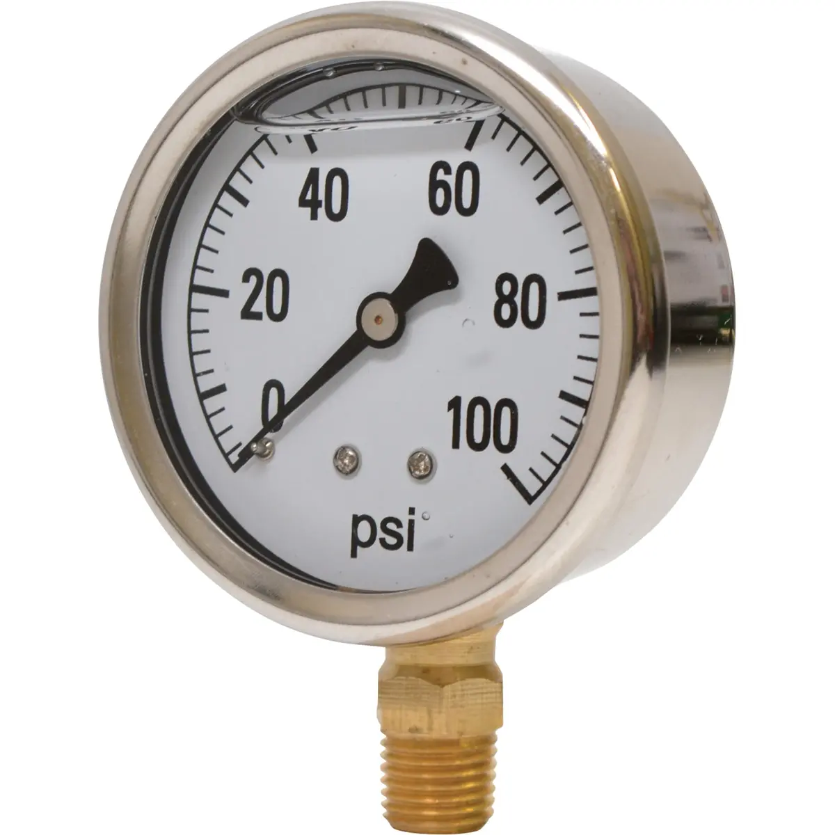 53699  2 1/2In. Stainless Steel Glycerin Gauge — 0-100 Psi Northstar 1