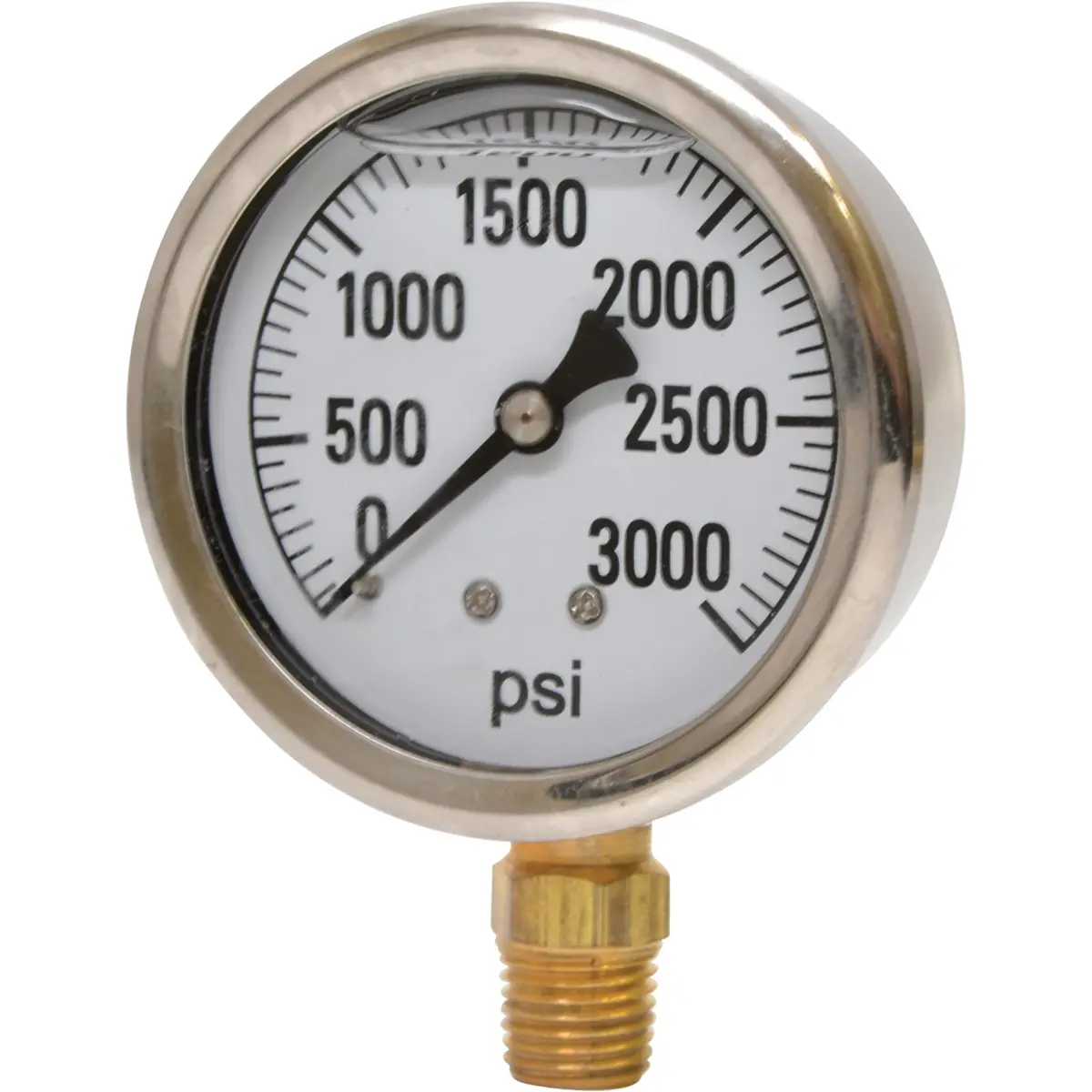 53708 2 1/2In. Stainless Steel Glycerin Gauge — 0-3,000 Psi Northstar 1